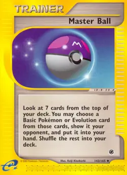 1x Master Ball - 143/165 - Uncommon Lightly Played Pokemon G2 - Expedition - Image 1