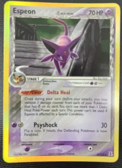 Espeon 4/113 EX Delta Species Holo Rare Pokemon Card NM - Image 1