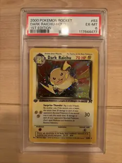 2000 Pokemon Rocket 1st Edition: # 83 Dark Raichu-Holo PSA 6 - Image 1