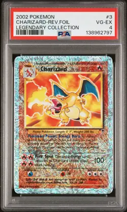 2002 POKEMON LEGEND COLL #3 CHARIZARD-REVERSE FOIL PSA 4 - Image 1
