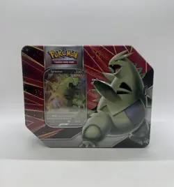 Pokemon TCG Tyranitar V Strikers Factory Sealed 5-Pack Tin - Image 1