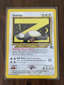 Pokemon Snorlax (Z) #49 WOTC Black Star Promo Near Mint Condition - Image 1