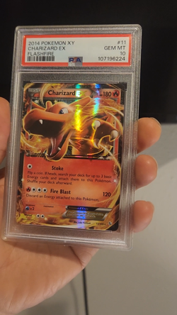 2014 Pokemon Charizard EX 11/106 Flashfire Holo PSA 10 - Image 2