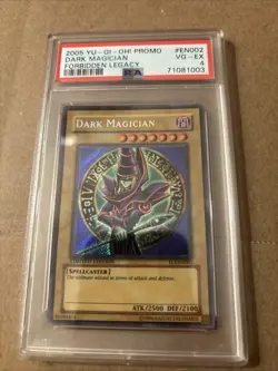 2005 YU-GI-OH! PROMO FORBIDDEN LEGACY #EN002 DARK MAGICIAN PSA 9 - Image 3