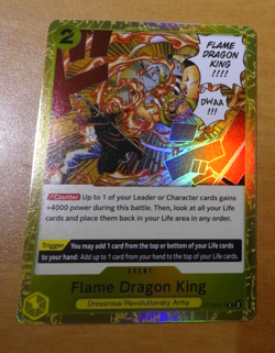 ONE PIECE ENGLISH CARD GAME HOLO CARTE FLAME DRAGON KING ST13-017 ST EN MINT - Image 1