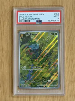2023 Bulbasaur & Violet 151 Illustration Rare Card 166/165 PSA Mint 9 - Image 1