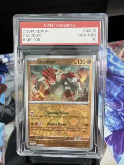 GROUDON 2025 FOIL #049/131 Pokemon Card GRADED 10 TCG CCG - Image 1