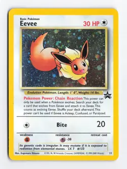 Eevee 11/53 Holo WoTC Promo Pokemon Card HP/DMG - Image 1