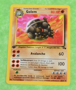 Vintage Pokemon Card First Edition Golem 36/62 - Image 1