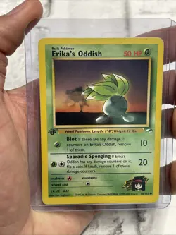 Pokemon TCG Erika's Oddish Gym Heroes 78/132 Regular Unlimited Card LP 1st Ed - Image 1