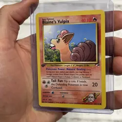 Pokemon Card - Blaine's Vulpix Gym Heroes 1st Edition 65/132 Common NM/MT Vtg - Image 2