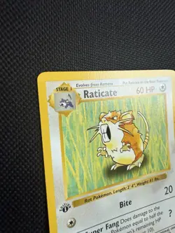 Pokemon Raticate 40/102 1st Edition Shadowless Base Set Card Unplayed Near Mint - Image 4