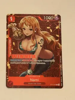 One Piece English Nami Foil Winner Card ST01-007 - Tournament Pack Vol 3 - Image 1