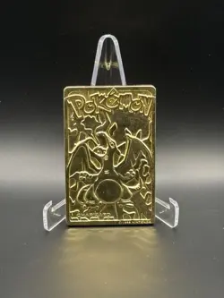 1999 Nintendo Pokemon Charizard Burger King 23k Gold Plated Trading Card - Image 1