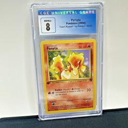 Pokemon 2000 Ponyta Team Rocket 1st Edition 64/82 CGC 8 NM/MINT Pokemon Card - Image 1