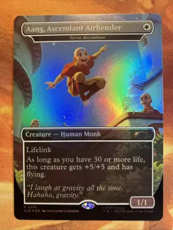 MTG Foil Borderless Aang, Ascendant Airbender Serra Ascendant The Last Airbender - Image 1
