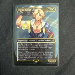 Tidus, Yuna's Guardian - Surge Foil - Borderless M MTG Commander: Final Fanta - Image 1
