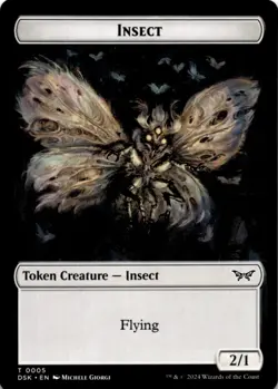 MTG Insect (0005) // Manifest Double-Sided Token Normal NM Duskmourn Magic - Image 1