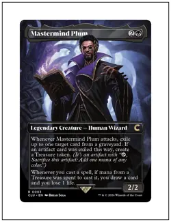 1x Mastermind Plum, Borderless Art, Ravnica Clue Edition, Magic MTG NM - Image 1