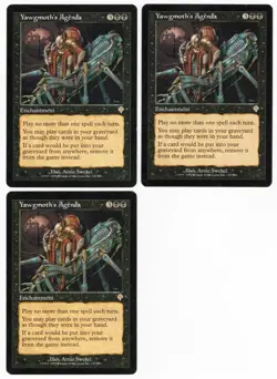 Yawgmoth's Agenda x3 3x 2000 Invasion Black Rare Enchantment MTG SP - NM AZ1 - Image 1