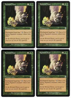 Squirrel Nest x4 4x 2001 Odyssey PLAYSET Green Unc Enchantment MTG SP - NM AZ2 - Image 1