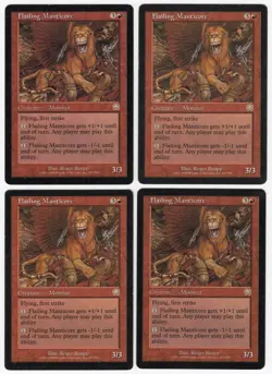 Flailing Manticore x4 4x 1999 Mercadian Masques PLAYSET Creature MTG SP - NM AZ1 - Image 1