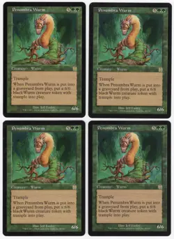 Penumbra Wurm x4 4x 2001 Apocalypse PLAYSET Green Rare Creature MTG NM AZ1 - Image 1