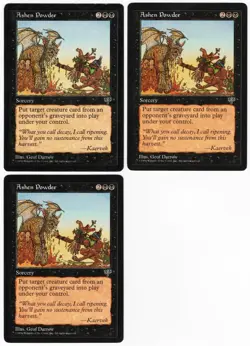Ashen Powder x3 3x 1996 Mirage Black Rare Sorcery MTG SP - NM AZ1 - Image 1