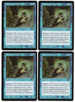 Thalakos Deceiver x4 4x 1998 Stronghold PLAYSET Blue Rare Creature MTG NM AZ1 - Image 1