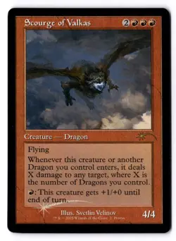 Scourge Of Valkas NM* FOIL RETRO Magicfest ENGLISH 2 mtg -UnltdCards - Image 1