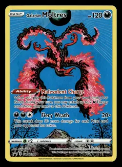 Galarian Moltres SWSH284 Promo SWSH Black Star Pokemon NM - Image 1