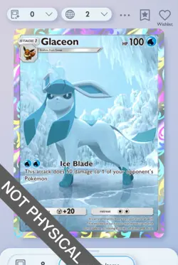 Pokemon TCG POCKET - Glaceon 1⭐, Eevee Grove, English - Image 1