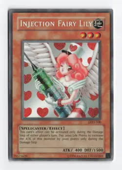 Injection Fairy Lily LOD-100 Unlimited Secret Rare Konami 2003 Yugioh Card NM - Image 1