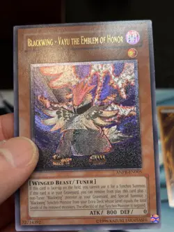 Yu-Gi-Oh! 3x Blackwing - Vayu the Emblem of Honor ANPR-EN005 Ultimate Rare LP - Image 5