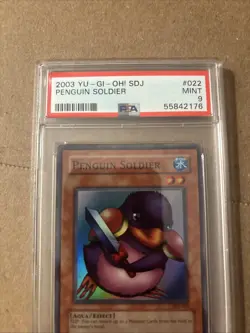 2003 YU-GI-OH! STARTER DECK: JOEY #022 PENGUIN SOLDIER PSA 9 Graded Mint - Image 2