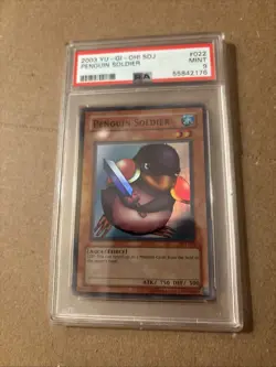 2003 YU-GI-OH! STARTER DECK: JOEY #022 PENGUIN SOLDIER PSA 9 Graded Mint - Image 3