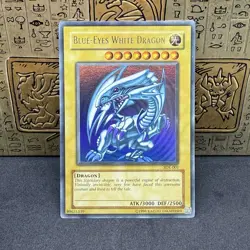 Yugioh Blue-Eyes White Dragon SDK-001 Ultra Rare FADED NM - Image 1
