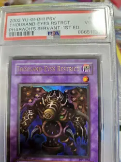Yugioh Thousand-Eyes Restrict Ultra Rare Psv-084 1st Edition PSA 4 VG-EX Crease - Image 2