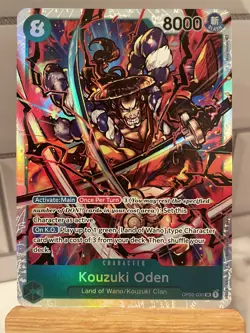 One Piece TCG Paramount War Kouzuki Oden OP02-030 SR Near Mint - Image 1
