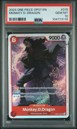 2024 ONE PIECE OP07-500 YEARS IN THE FUTURE 015 MONKEY D. DRAGON PSA 10 - Image 1