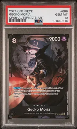 One Piece CCG PSA 10 Gecko Moria Alternate Art #OP06-086 - Image 1
