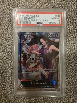 2025 ONE PIECE PROMOS PSA MAGAZINE EXCLUSIVE #038 BOA HANCOCK PSA 10 A - Image 1