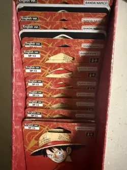 One Piece OP-13 CARRYING ON HIS WILL Sleeved Booster Packs Lot Of 30 NEW/SEALED - Image 2