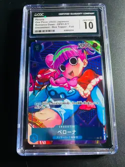 2022 One Piece Japanese Romance Dawn Box Topper Foil #OP01-077 Perona CGC 10 - Image 1