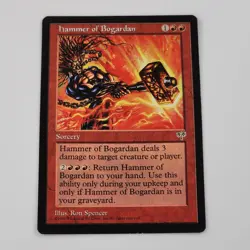 MTG Magic the Gathering Hammer of Bogardan (188/351) Mirage LP Card Vintage 1996 - Image 1