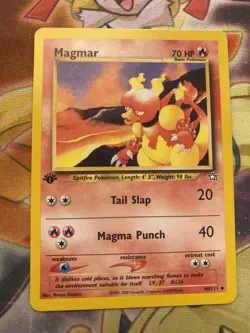 1st Edition Neo Genesis Magmar 40/111 Pokemon Card WOTC Vintage NM - Image 1
