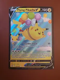 Pokemon TCG Flying Pikachu v Celebrations Holo Ultra Rare Card 006/025 - Image 1