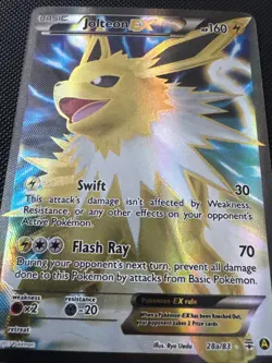 Pokemon Card TCG Jolteon EX 28a/83 Generations Ultra Rare Holo Full Art NM A - Image 4