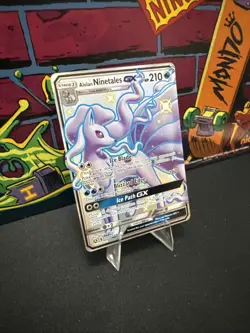 Pokemon Alolan Ninetales GX TCG Full Art Holo Card SV53/SV94 NM Condition - Image 2
