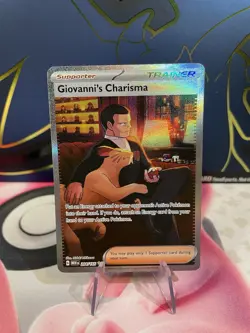 Giovanni’s Charisma 207/165 - SAR - SV 151 - Pokemon TCG - Full Art Trainer Card - Image 3